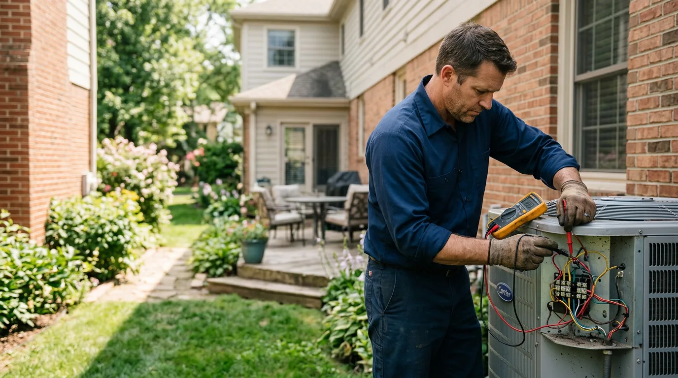 HVAC technician working near New Auburn, WI